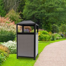 Commercial Outdoor Trash Can Large 38Gallon Site Lot Garbage Waste Container