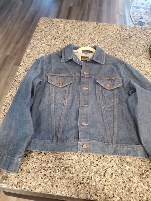 Vtg Sz. 44 Mens Wrangler Denim Jacket 60's Dark blue USA Old Style