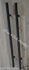 Entry Door Pull Handle  60" Inch Ladder Matte Black  Back To Back Modern