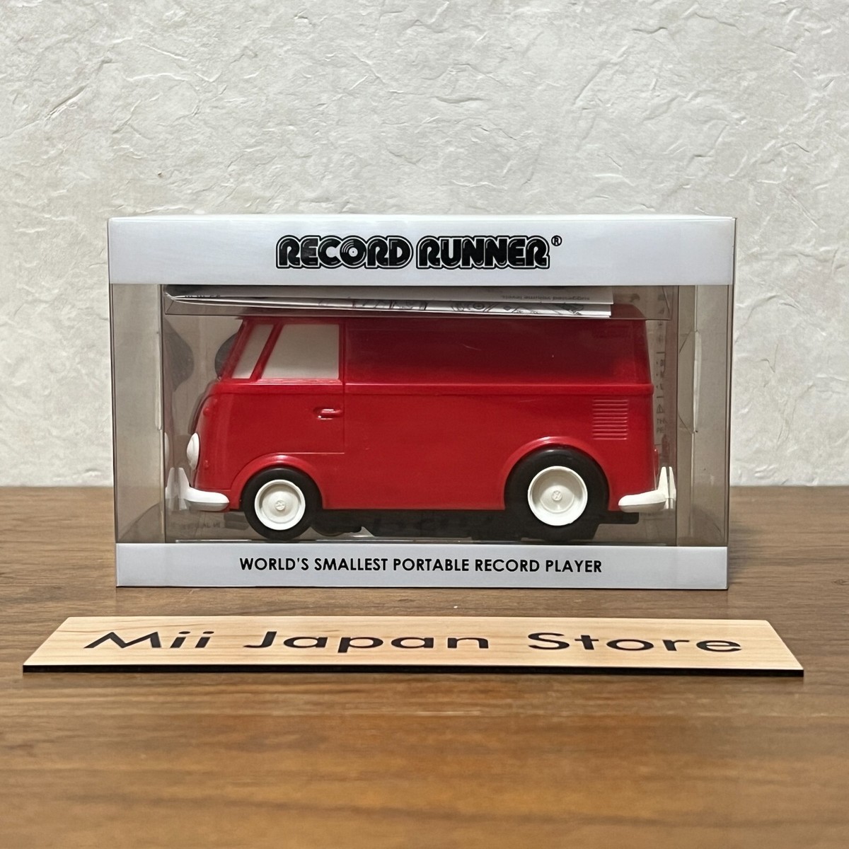 Record Runner Portable Record Player Volkswagen Color Red stokyo