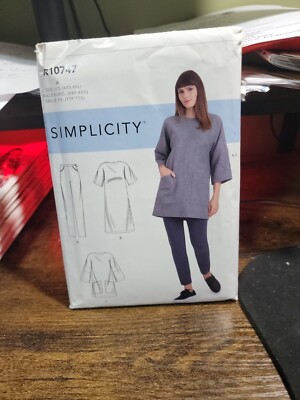 Simplicity R10747 Tunic w Flared Sleeve & Pockets, Dress, Leggings Sz 4-26  S9183 | eBay