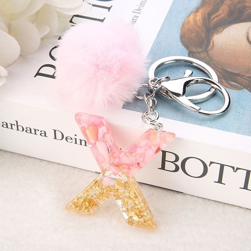 English Alphabet liquidation Keyring Alphabet Key Chain Handbag Charms 26 Letter Keychain