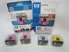 Lot of 6 Genuine HP 02 Ink Cartridges Cyan Magenta Yellow sealed