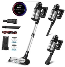 V12 Cordless Vacuum Cleaner, 400W 65Mins Cordless Stick Vacuum Powerful 