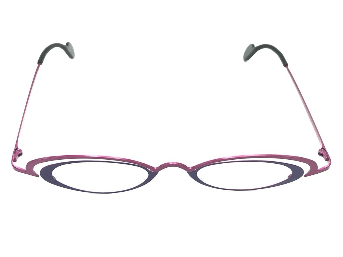 THEO Woman's Persian Pink Purple Oval Cat-Eye Eyeglasses Frames