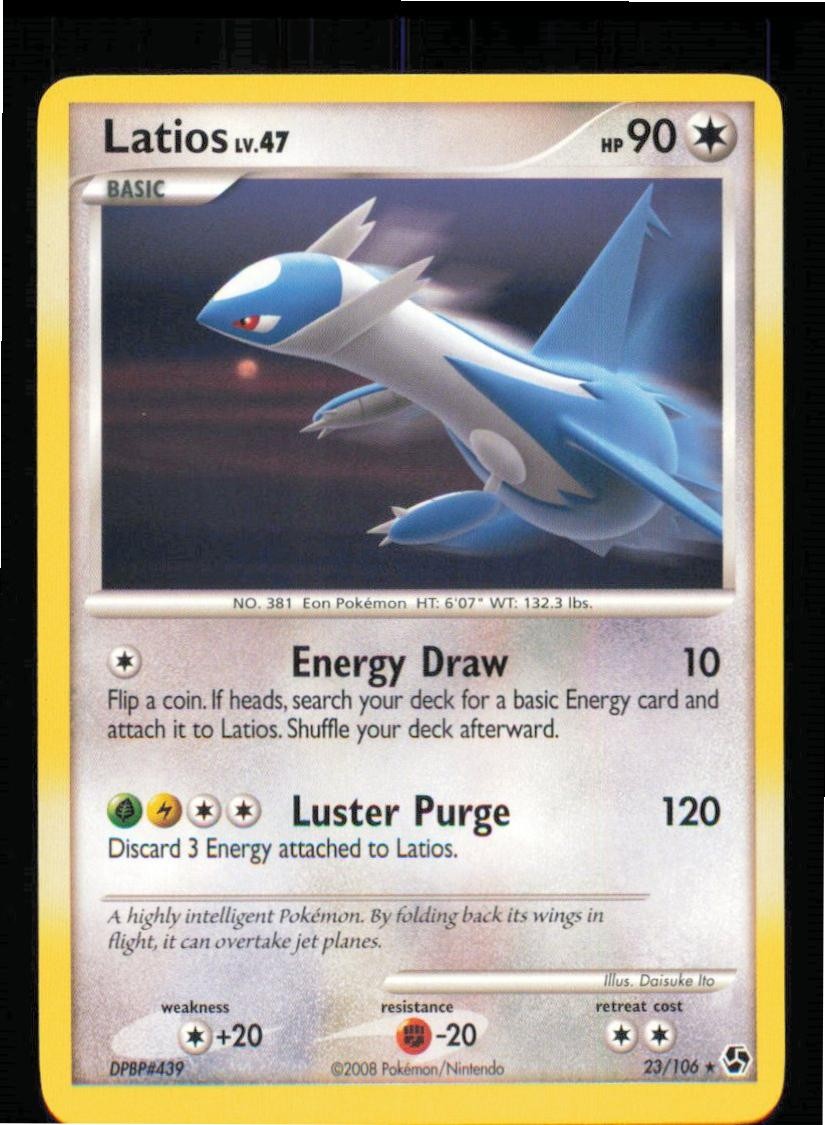 Latios 23/106 Rare Great Encounters Pokemon Lightly Played