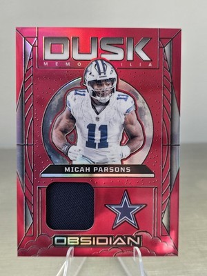 2024 Panini Obsidian - Dusk Memorabilia Micah Parsons #SDM-MPS (MEM) /75 Cowboys