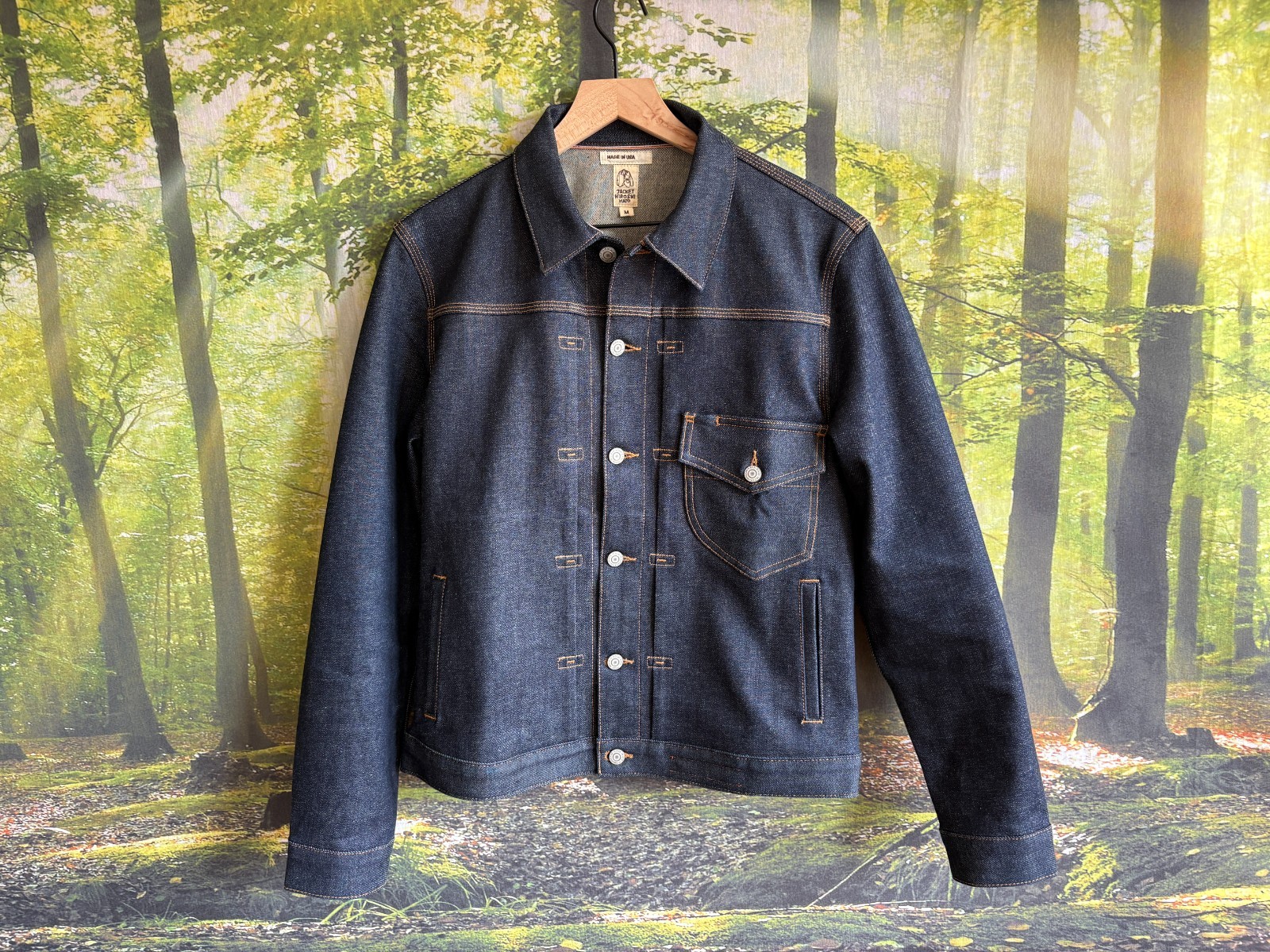 Hiroshi Kato Blade Selvedge Denim Pleated Jeans Jacket Indigo Raw Medium - second product detail image