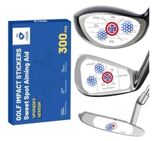 300Pcs Golf Impact Tape Set Self-Teaching Sweet Spot and Shot Consist Bullseye