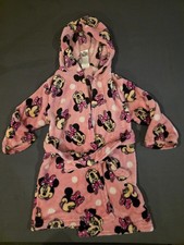 Disney Junior Girls XS 4 Minnie Mouse Pink Robe
