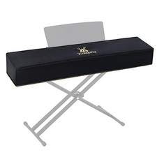 Piano Keyboard Dust Cover with Music Stand Opening of L 52.36 W 10.87" Black