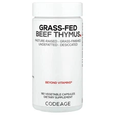Grass Fed Beef Thymus, 180 Capsules