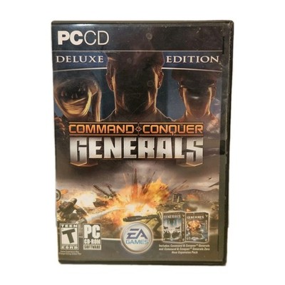 Command & Conquer Generals Deluxe Edition PC CD-ROM 4 Discs No Manual Zero Hour