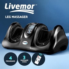 Livemor Foot Massager Massagers Electric Remote Shiatsu Roller Kneading Black