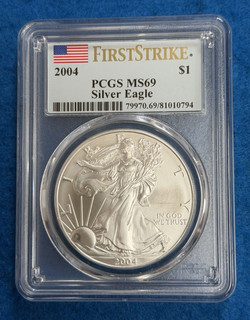 2004 American Silver Eagle PCGS MS69 First Strike