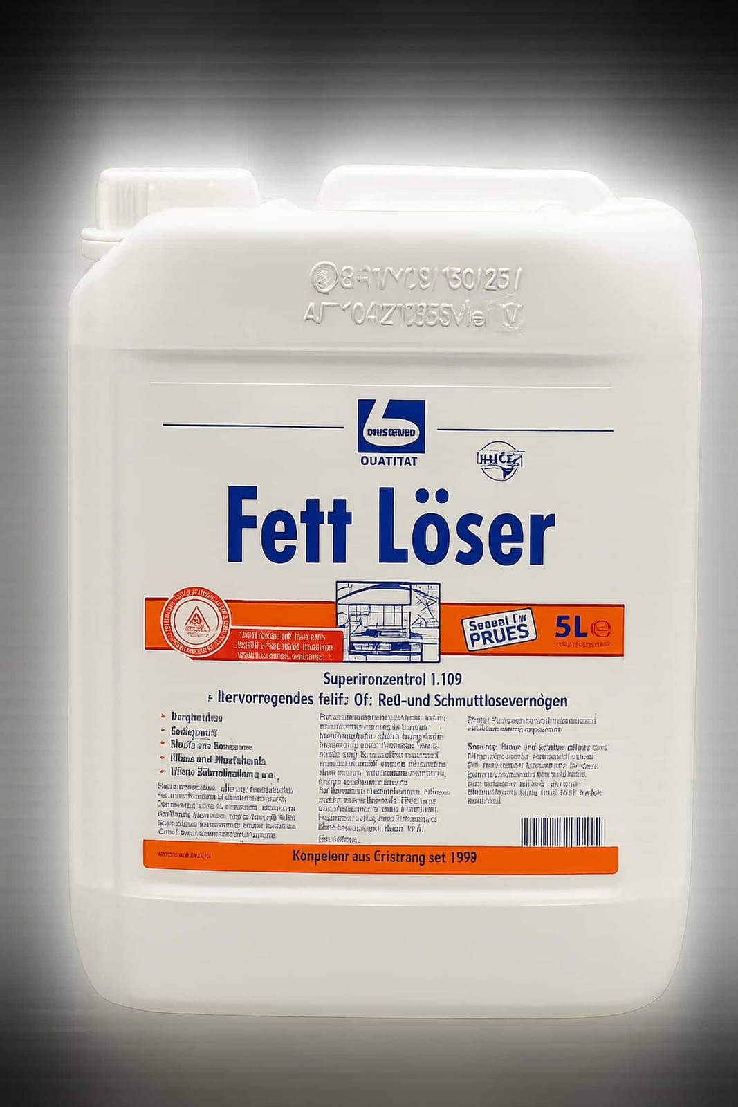 Dr. Becher Fett-Löser Öl-Löser Profi Kraftreiniger gegen Fett & Öl 5 Liter NEU