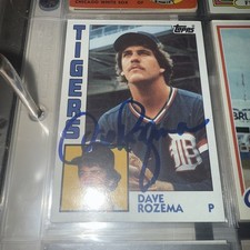 Autographed 1984 Topps - Dave Rozema #457