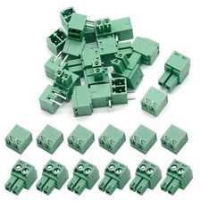 10Set 3.81mm Pitch Male Female 2-Pin PCB Screw Terminal Block Connector Plug ...