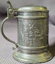 Vintage German Miniature Pewter Stein with Hinged Lid Rheinzinn 93%
