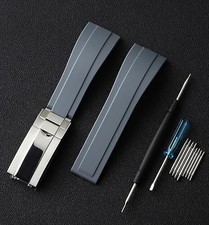 Cinturino orologio gomma 20 mm 21 mm 22 mm per Rolex Daytona Yacht Master Oysterflex cinturino