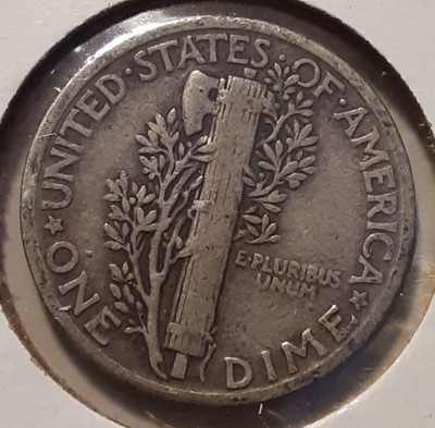 1930 Mercury Dime 10c US Philadelphia Mint 90% Silver (#211-12920/RBJ) rotated