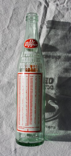 1973 Texas vs. Oklahoma 16 oz. Commemorative Dr. Pepper Bottle ~ NM - Picture 2 of 6