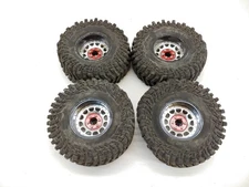4x Baja Claw TTC All-Terrain 2.2" Crawler Tires Hobbysoul Metal Beadlock Wheels