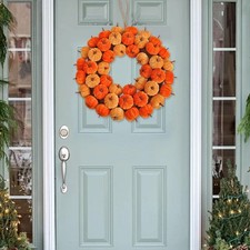 Front Tür Herbst Ernte Kranz Runde Girlande für Bauernhaus Balkon Kamin