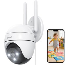 ieGeek 3MP WLAN Überwachungskamera Aussen 355°/120° PTZ mit Farbiger Nachsicht