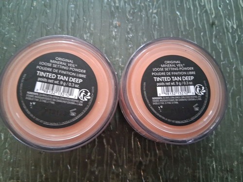 2x Bareminerals Original Mineral Schleier getönte Bräune tiefes Pulver 0,3 Oz.