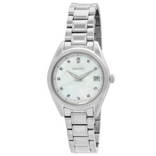 Seiko Diamond Quartz MOP Dial Ladies Watch SUR579P1