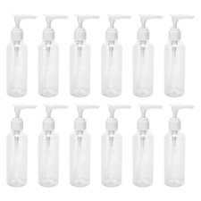 12 Pack 3.4Oz/100Ml Transparent Travel Bottles Pump Bottle Lotion Dispenser4273