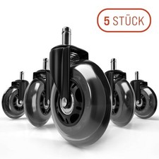 5 ruote per sedia da ufficio silenziose e senza graffi - ruote universali per pavimenti duri