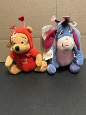 Disney Store Mini Bean Bags Firefly Pooh Lovebug Eeyore 8"