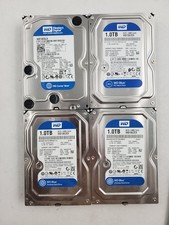 LOT OF 4  1TB  WD BLUE DESKTOP HDD 3.5" SATA HARD DRIVE (707)