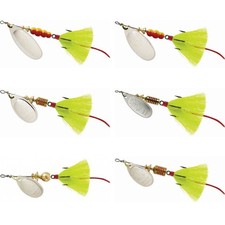 Mepps Aglia Dressed Treble Spinnerbait Silver-Yellow
