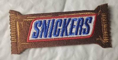 Snickers Embroidered Patch  approx 1.5x3.75''