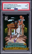 2024 PANINI DONRUSS OPTIC DOWNTOWN GOLD #8 GIANNIS ANTETOKOUNMPO 9/10 PSA 9