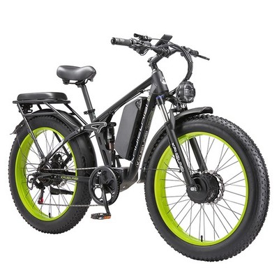 3200W Doppelmotor E-Mountainbike 52V/26AH Elektrofahrrad E-Bike 26'' Pedelec