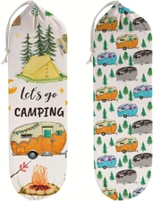 2Pcs Camping RV Essential Plastic Bag Holder Reusable Hanging Grocery Bag Holder