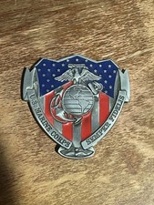 U.S. Marine Corps Semper Fi Military Colors Metal Belt Buckle