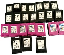 Lot of 24 EMPTY HP 61 61 XL Black Tri-Color Original OEM , Never Refilled