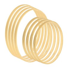 8Pcs 6 Inch 8 Inch Wooden Bamboo Floral Hoop Rings for DIY Crafts