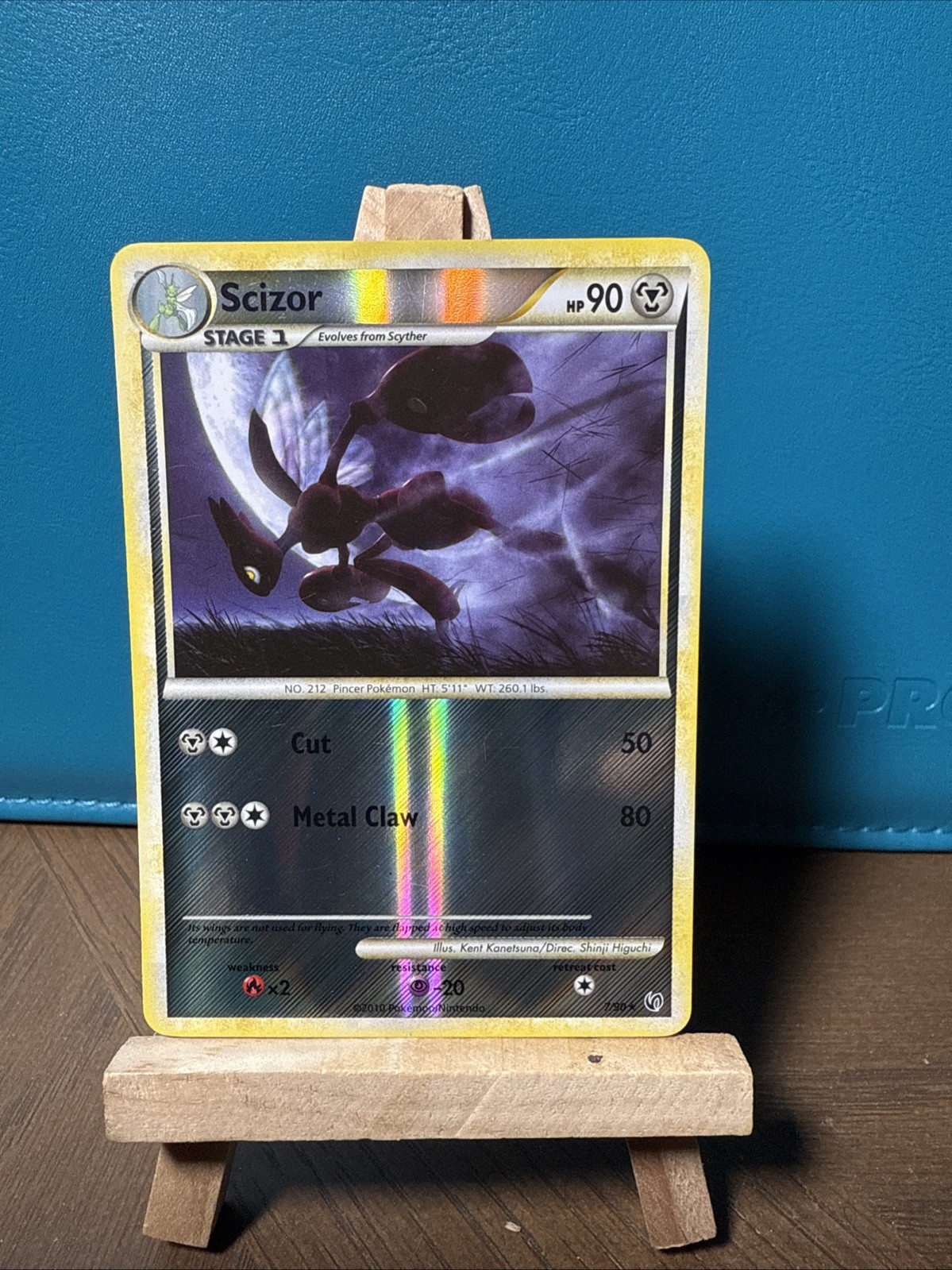 Scizor Reverse Foil Pokémon HeartGold & SoulSilver Undaunted #7 2010 LP Cond