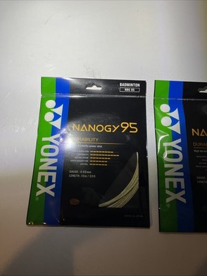 2 Pack of New Genuine Yonex NANOGY 95 NBG95 Badminton String Gold