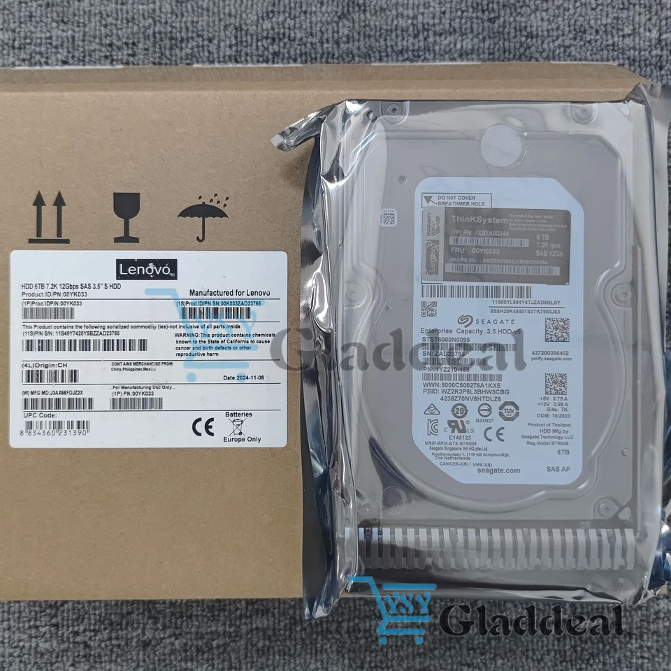 Lenovo 7XB7A00044 00YK033 ThinkSystem 3.5" 6TB 7.2K SAS 12Gb HDD - Image 2 of 4