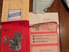Bell & Howell 2585 2590 2592 16mm Projector Manual Instructions and Paper Work