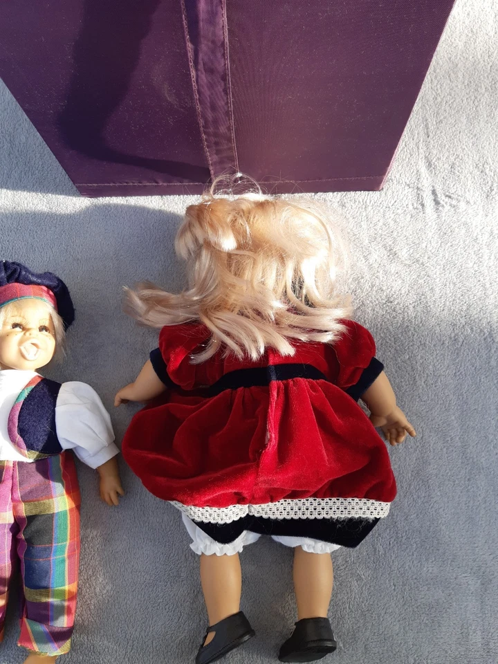 Lot de 2 poupées vintage – Garçon JESMAR (marqué) + Fille non marquée –... - Photo 3/4