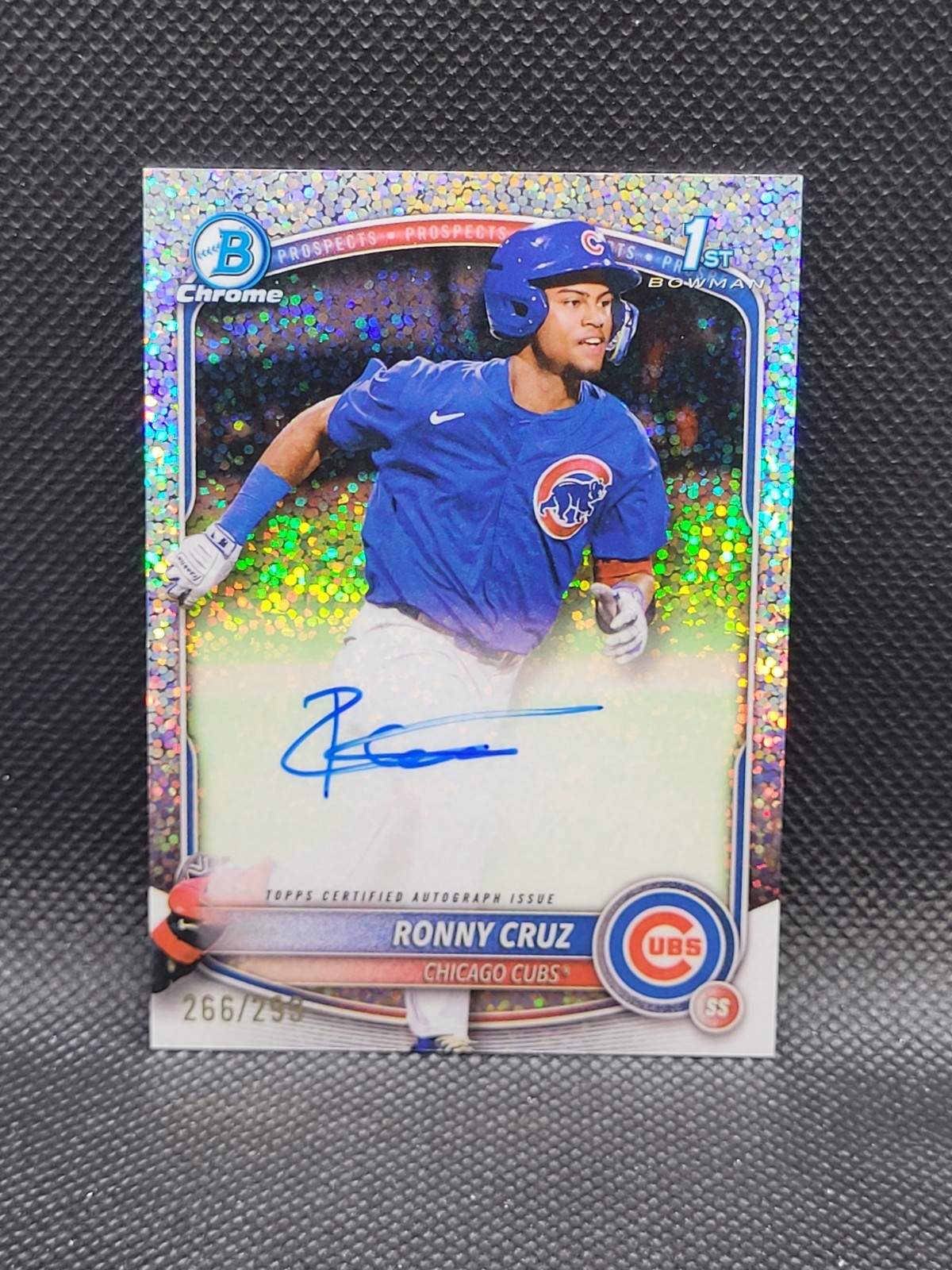 2025 Bowman Chrome RONNY CRUZ speckle refractor auto 266/299 - RC - 1st - Nats