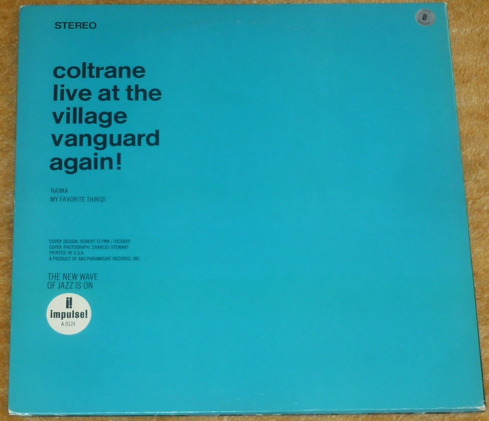John Coltrane, "Live at the Village Vanguard again ! " Impulse US/Fr A 9124 EX+ - Photo 2/4